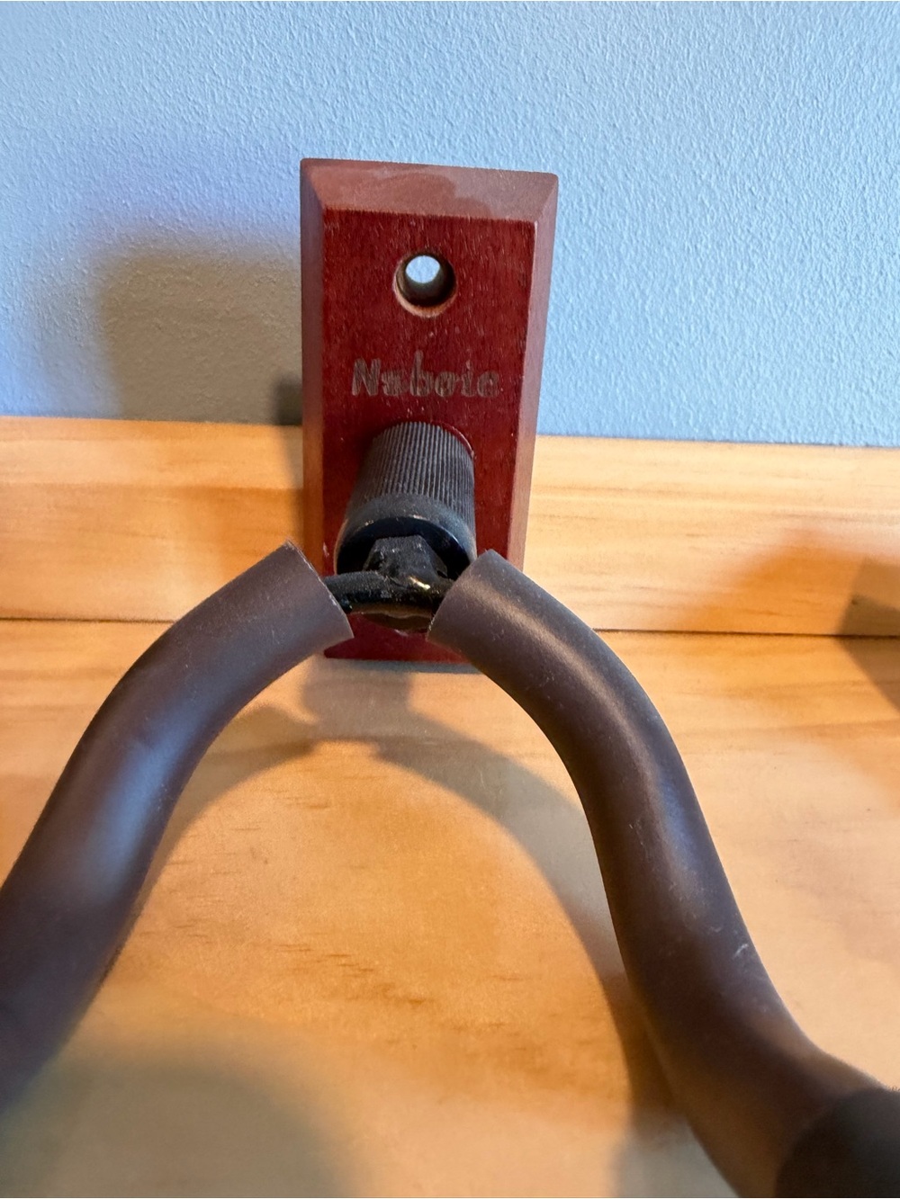 Wooden and Bronze Guitar Wall Hangers - Set of 3 - Picture 3 of 3